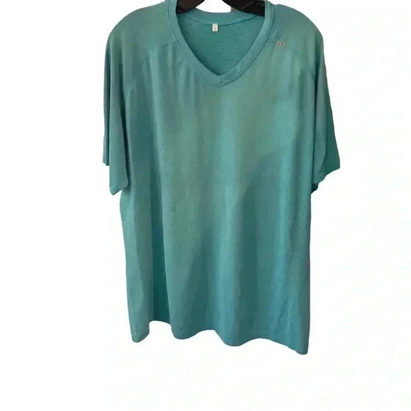 Lululemon men’s performance short sleeve tee shirt Aqua blue size XXL - Picture 1 of 9